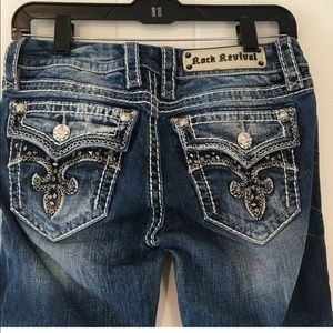 Rock Revival Womens 26 Jeans Skinny Embellished